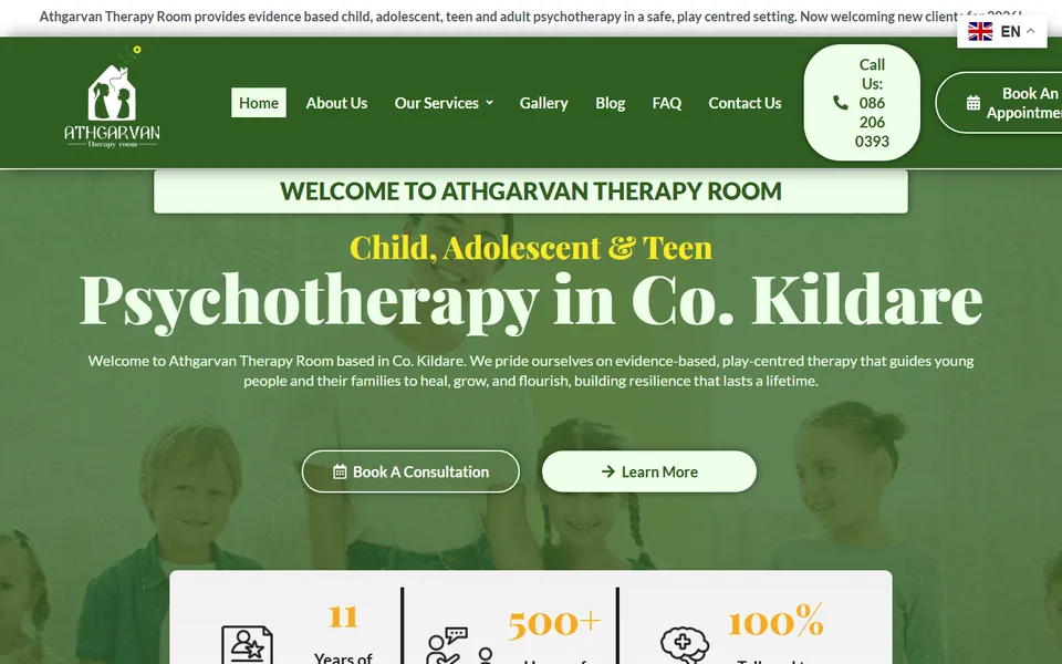The Athgarvan Therapy Room website